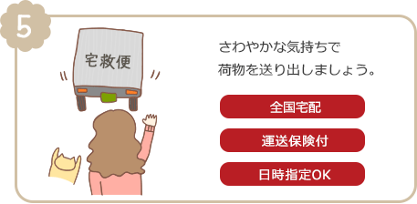 ⑥荷物を送り出す