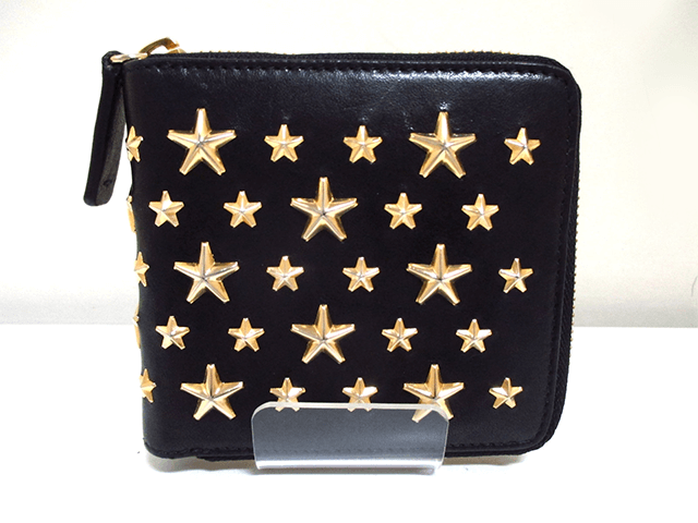JIMMY CHOO(ジミーチュウ)2つ折り財布/スタースタッズ