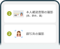 eKYCの指示に従って運転免許証もしくはマイナンバーカードと顔を撮影・送信
