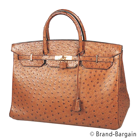 HERMES(エルメス)バーキン40_オーストリッチ×ブラウン