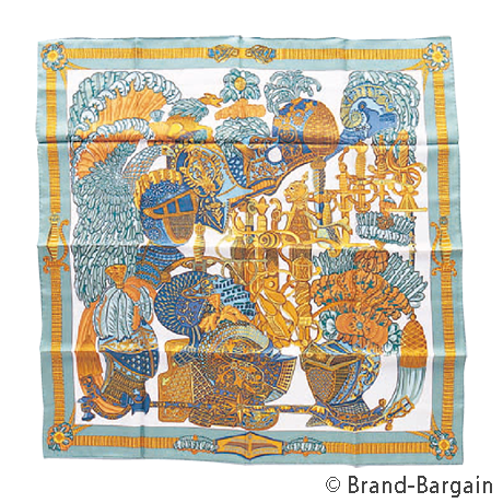 HERMES(エルメス）_ARMETS PANCHE_グレー×ブラウン×ホワイト