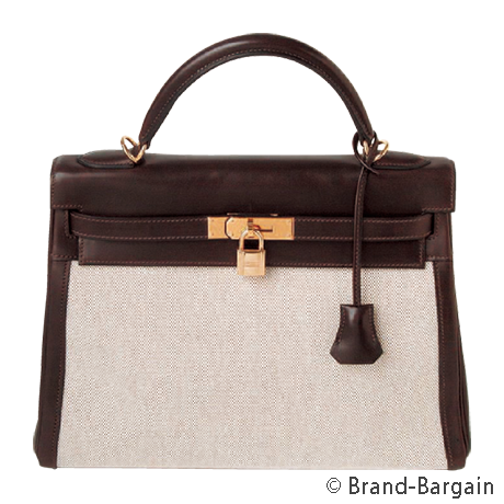 HERMES(エルメス)ケリー32（内縫い）_ヴォー・エバー・カーフ＋トワルアッシュ×ダークブラウン