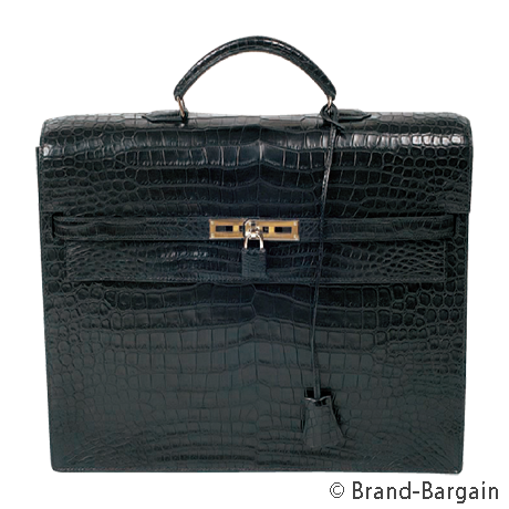 HERMES(エルメス)ケリー・デペッシュ38_クロコ・ポロサス×ブラック