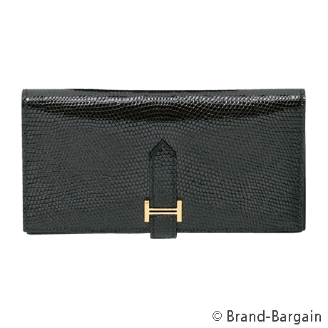 HERMES(エルメス)ベアン・スフレ_リザード×ブラック