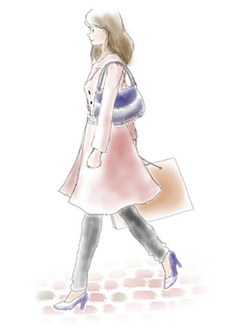 買い物中の女性
