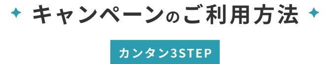 キャンペーンのご利用方法