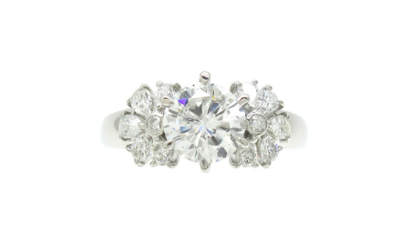 リング/pt900×ダイヤモンド/1.005ct/0.45ct